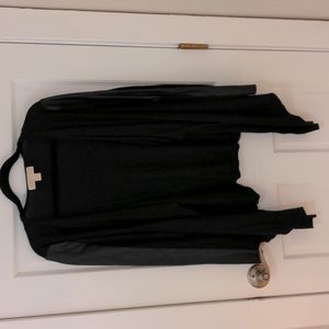 Michael Kors Black mixed materials cardigan